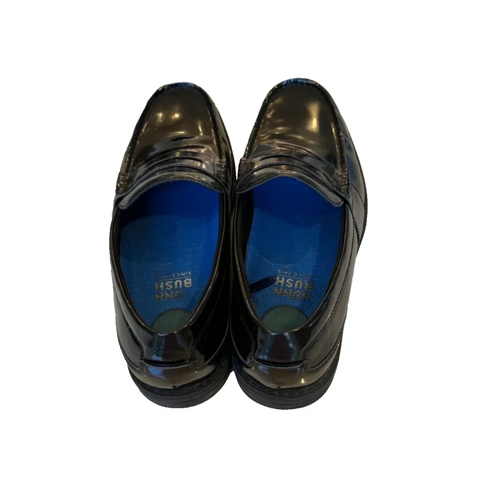 Nunn Bush Men's Patent Leather Penny Loafer Dress Shoes; Black; 12M